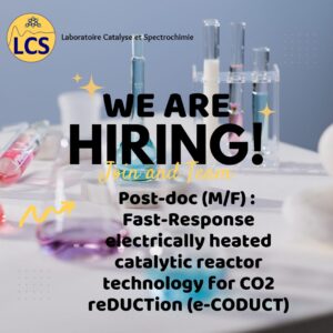 Post-doc (H/F) : Technologie de réacteur catalytique chauffé électriquement à réponse-rapide pour la réDUCTion du CO2 (e-CODUCT)